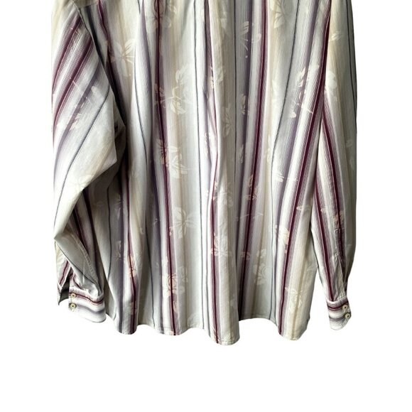 Tommy Bahama Hawaiian Floral XXLT Silk Blend Tropical Long Sleeve Button Down To - Picture 6 of 8